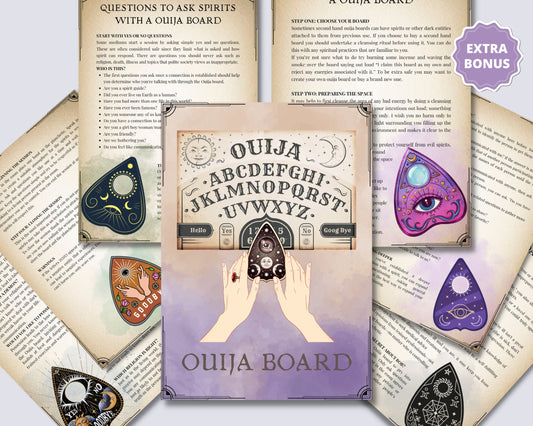 OUIJA board for beginners. Beautiful pages for your Book Of Shadows. Instant download.