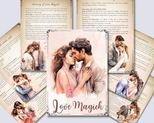 Love Magick. Beautiful pages for your Book Of Shadows. Instant download.