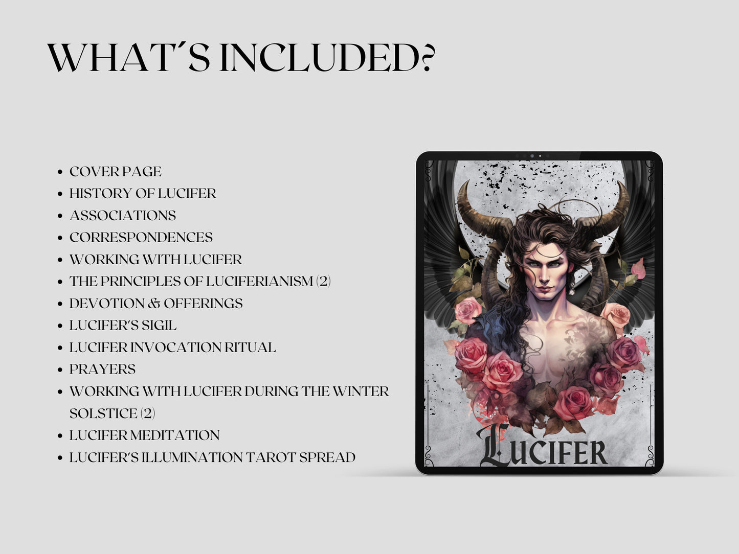Lucifer. Beautiful Grimoire pages to working with Lucifer.Instant download.
