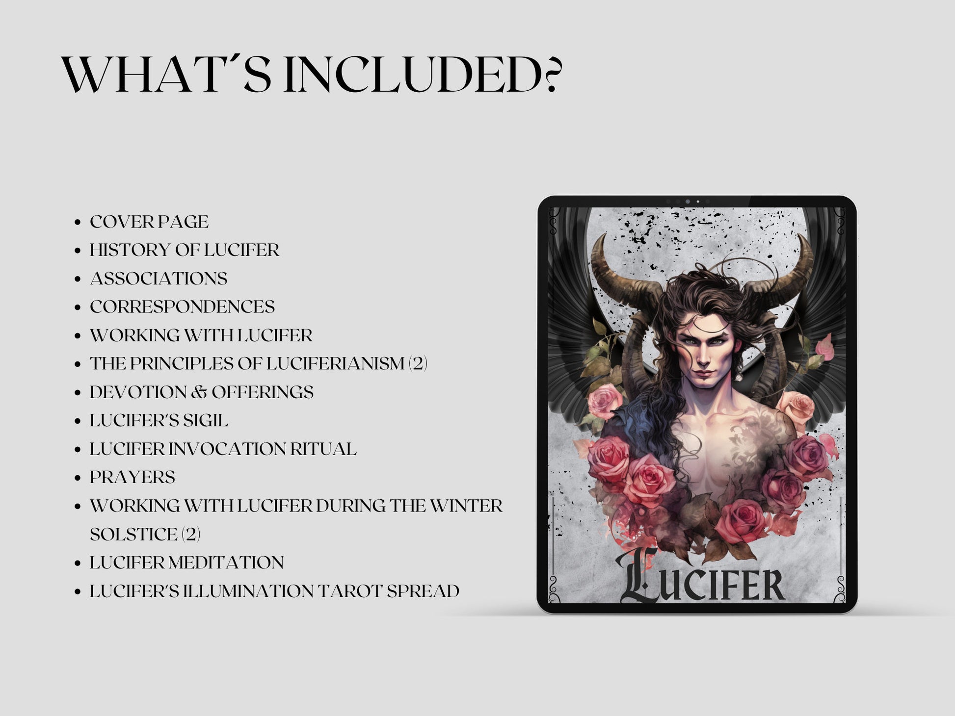 Lucifer. Beautiful Grimoire pages to working with Lucifer.Instant download.