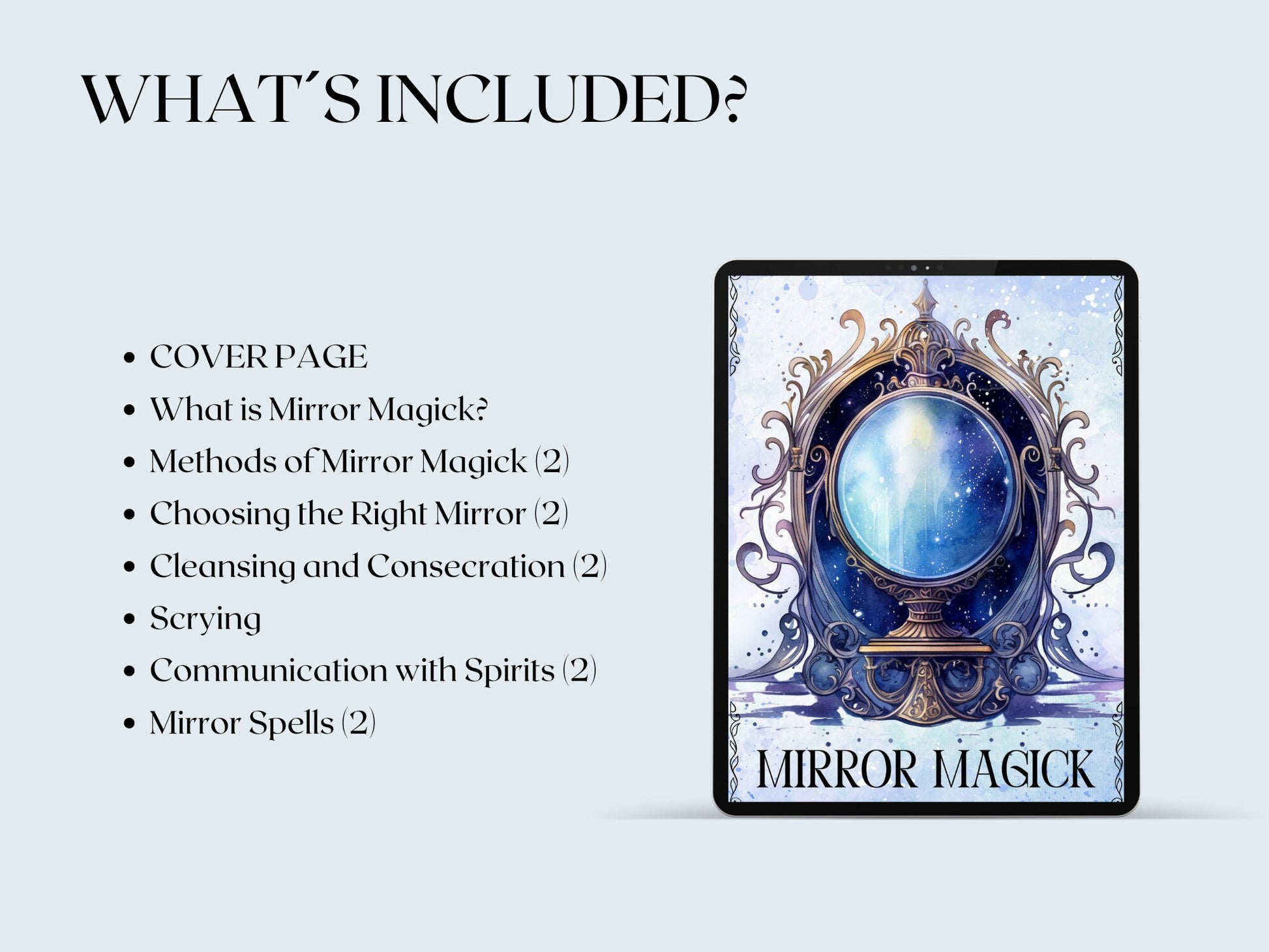 Mirror Magick. Basics. Beautiful pages for your Book Of Shadows.