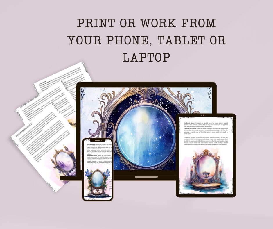 Mirror Magick. Basics. Beautiful pages for your Book Of Shadows.