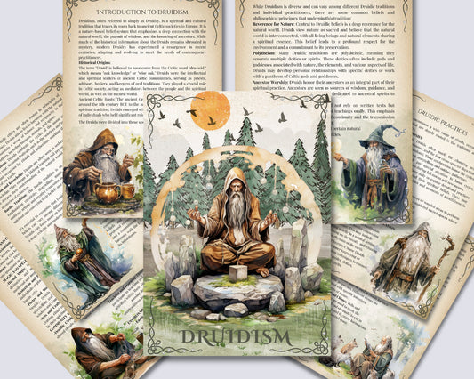 Druidism. Basics. Celtic Witchcraft. Beautiful pages for your Book Of Shadows. Printable