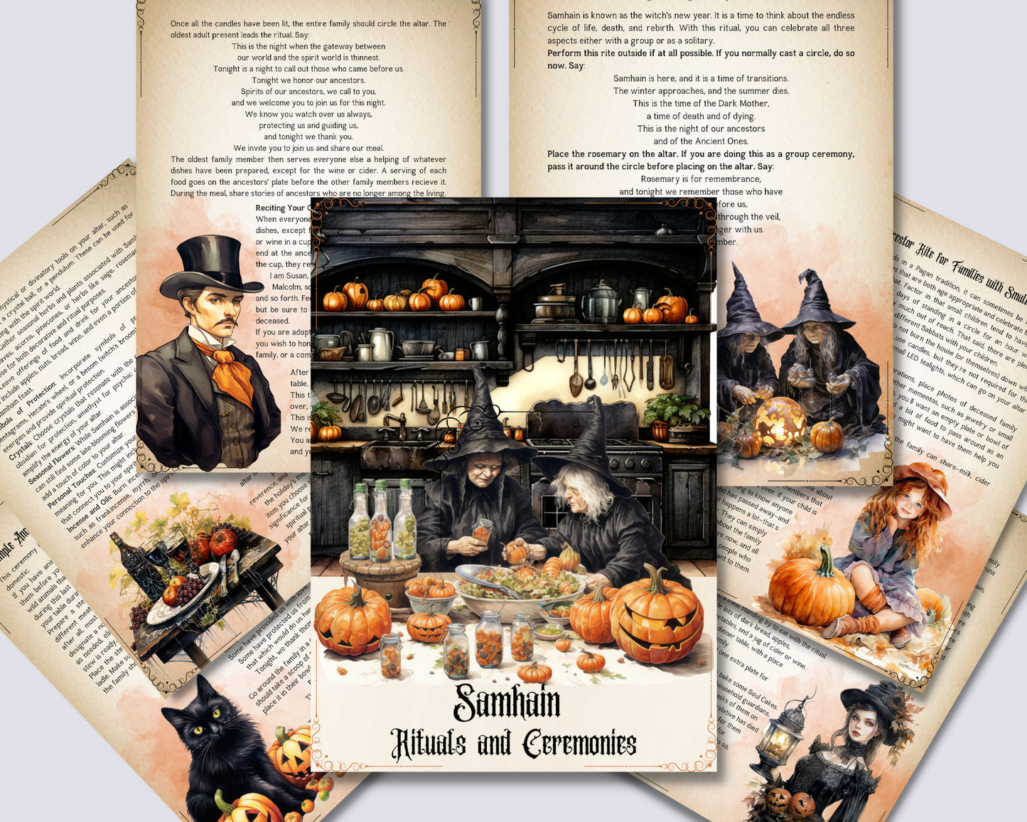 Samhain Rituals and Ceremonies. Printable pages for your Book Of Shadows.