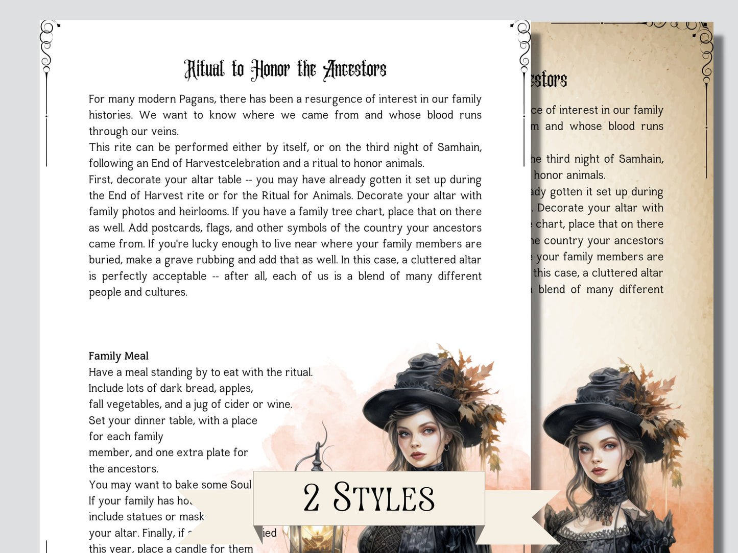 Samhain Rituals and Ceremonies. Printable pages for your Book Of Shadows.