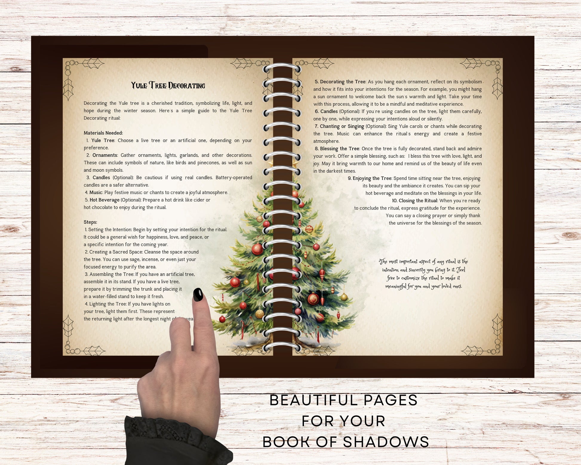 Yule Rituals and Ceremonies. Printable pages for your Book Of Shadows.