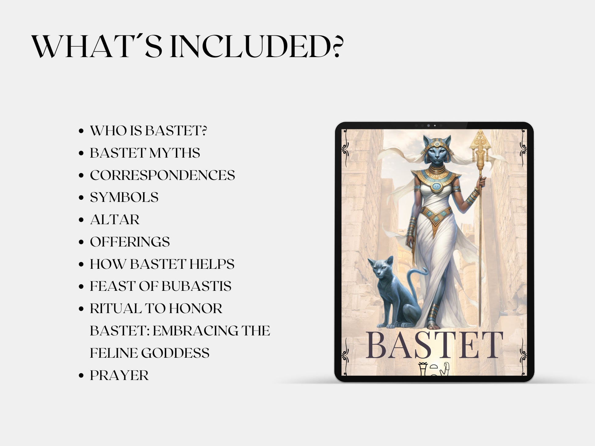 Bastet. Egyptian Goddess. Beautiful pages for your Book Of Shadows. Printable