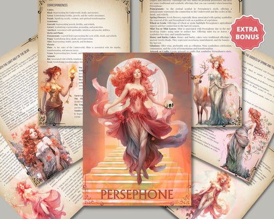 Persephone. Beautiful Book of Shadows Pages - Shadow Work BOS Pages + BONUS