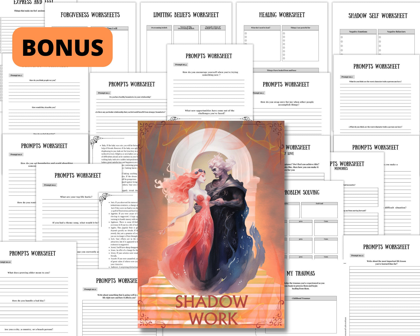 Persephone. Beautiful Book of Shadows Pages - Shadow Work BOS Pages + BONUS