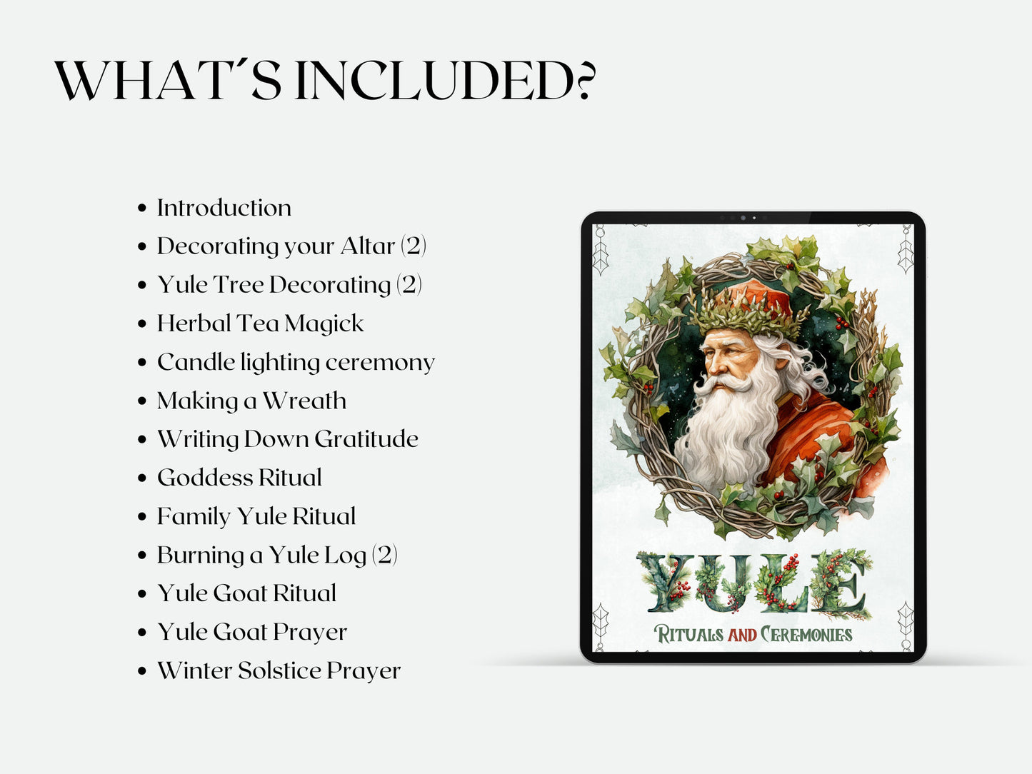 Yule Rituals and Ceremonies. Printable pages for your Book Of Shadows.