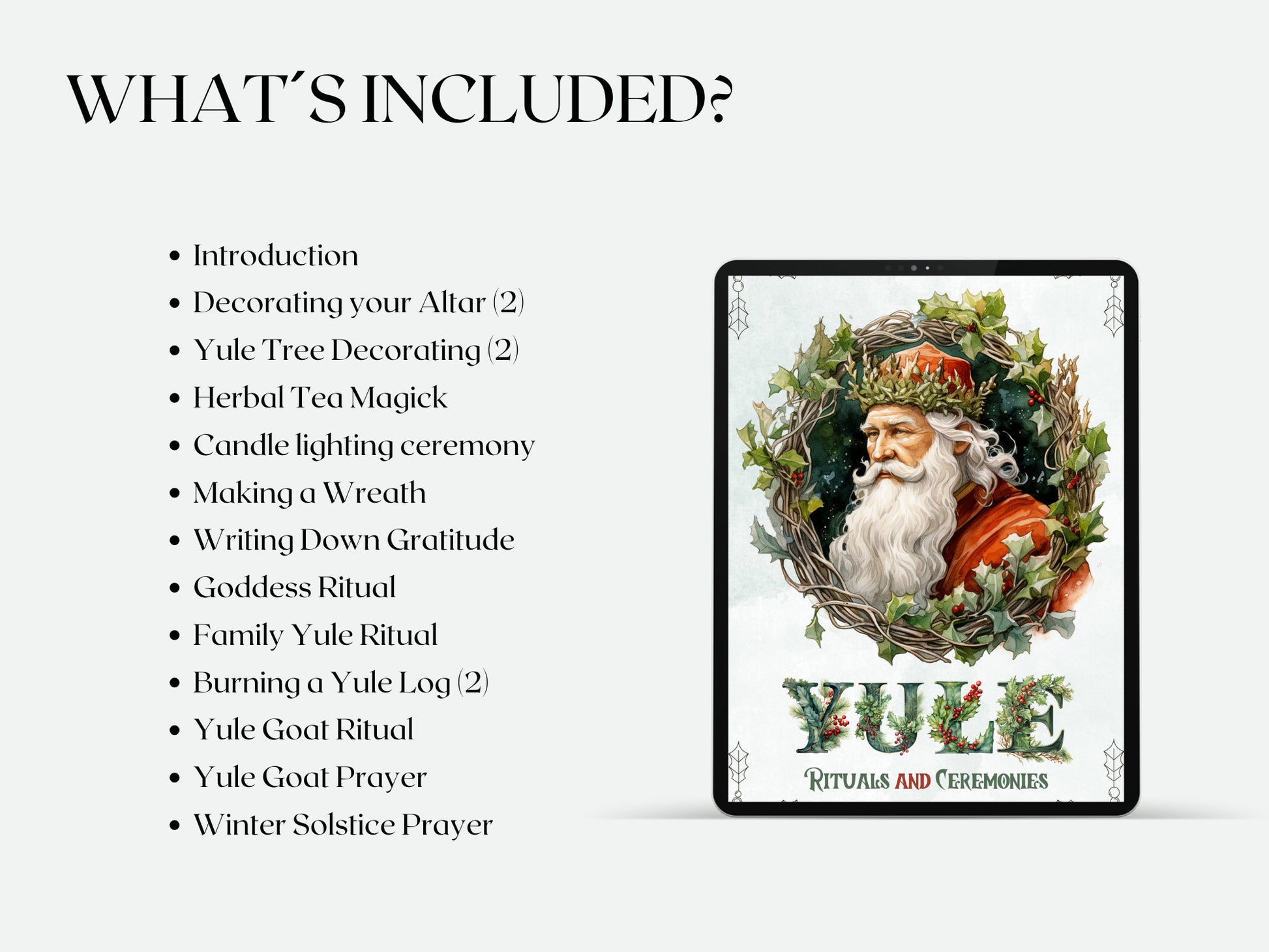 Yule Rituals and Ceremonies. Printable pages for your Book Of Shadows.