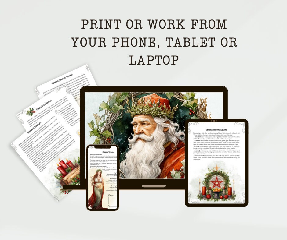 Yule Rituals and Ceremonies. Printable pages for your Book Of Shadows.