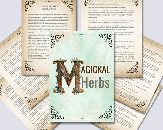 87 Pages, Herbs and Their Magical Properties List, Herbal Magick, Herbalism, Witchcraft Basics, Printable Herbs Pages, Book Of Shadows