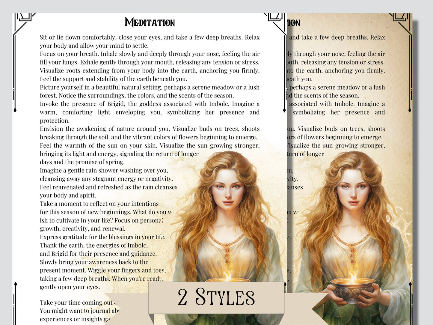 Imbolc. Rituals and Ceremonies. Printable pages for your Book Of Shadows.