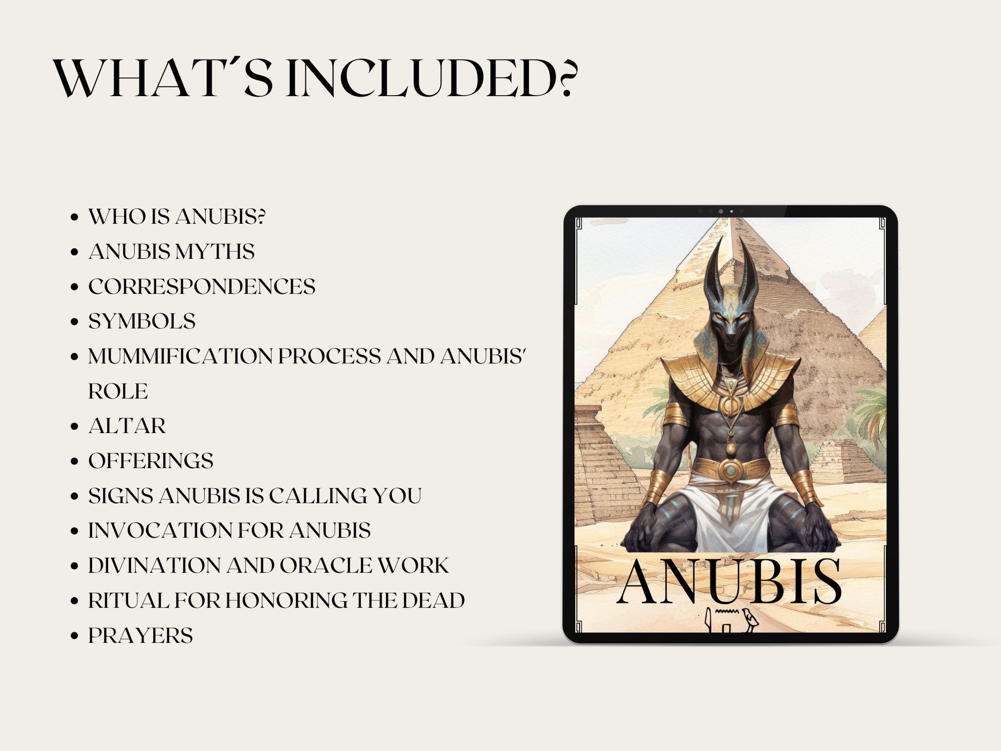 Anubis. Egyptian God. Beautiful pages for your Book Of Shadows. Printable