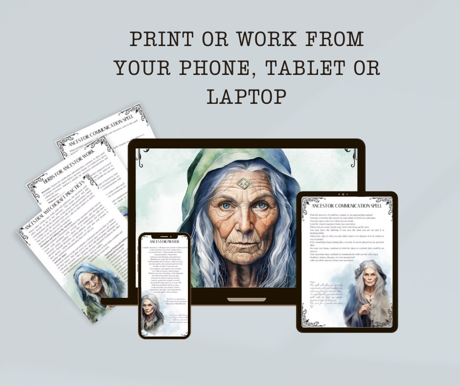 Ancestral Witchcraft. Beautiful pages for your Book Of Shadows. Printable