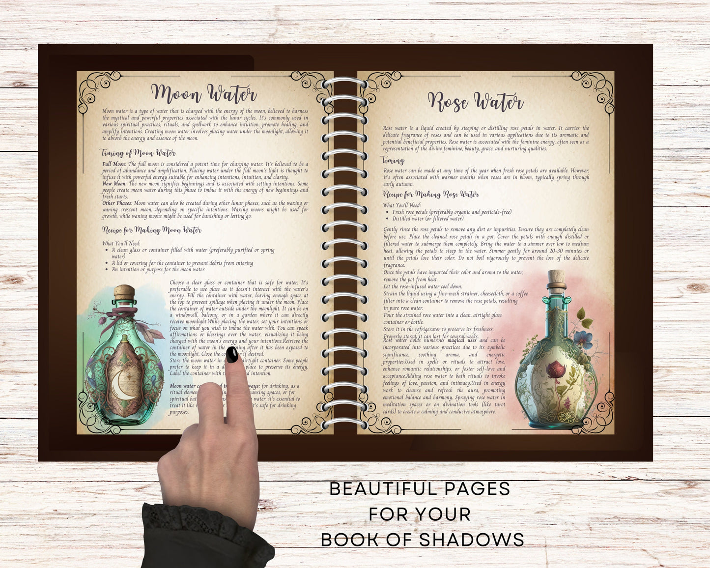 MAGICAL WATERS. Beautiful pages for you Book Of Shadows. Instant download. Printable