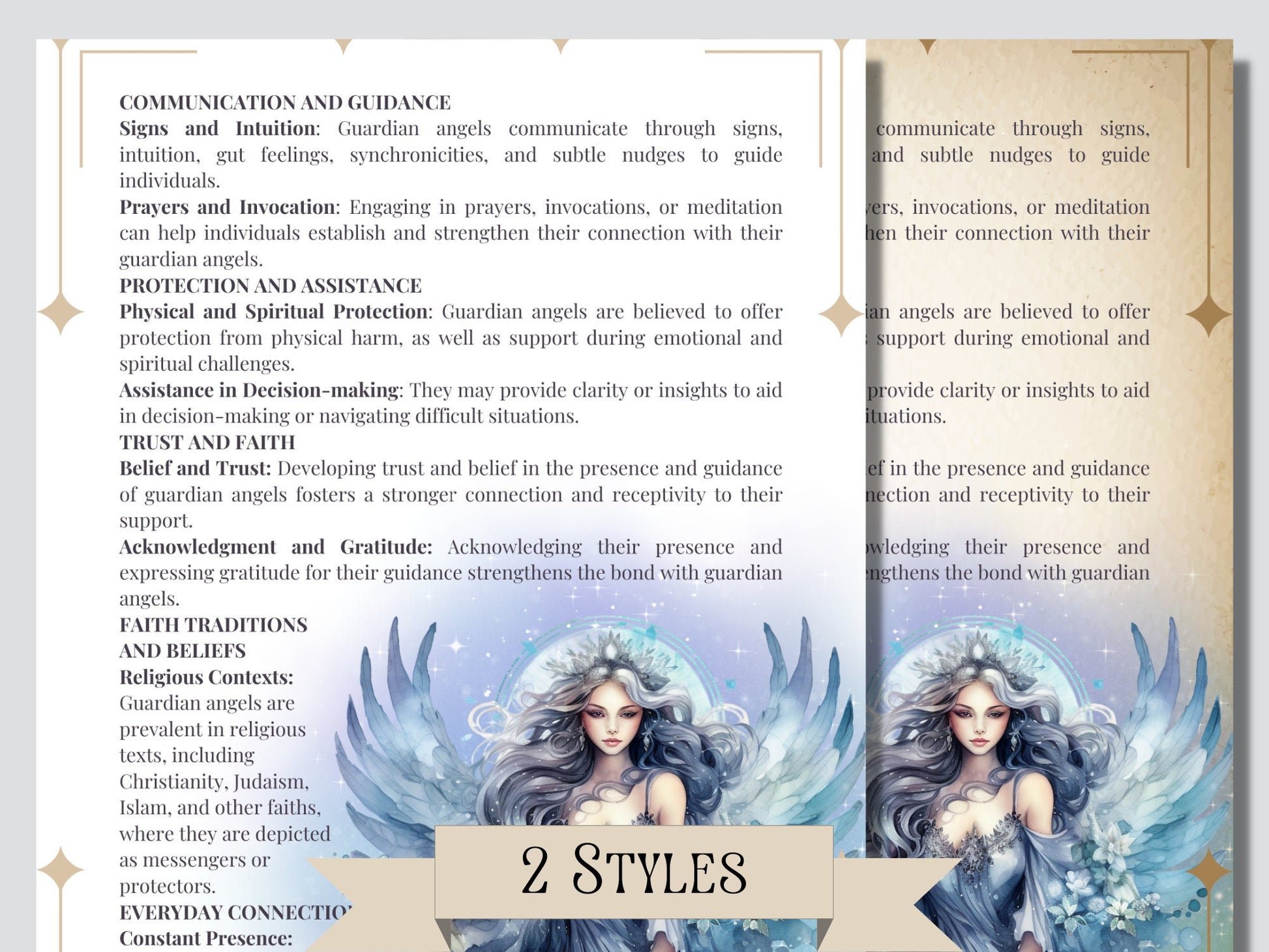 Spirit Guide. Basics. Beautiful pages for your Grimoire or Book of Shadows. Printable