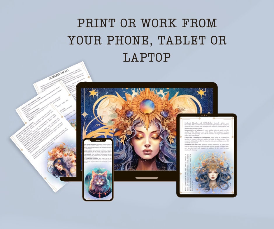 Spirit Guide. Basics. Beautiful pages for your Grimoire or Book of Shadows. Printable