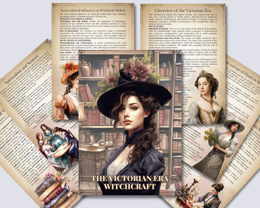 The Victorian Era Witchcraft. Basics. Beautiful grimoire pages. Printable.