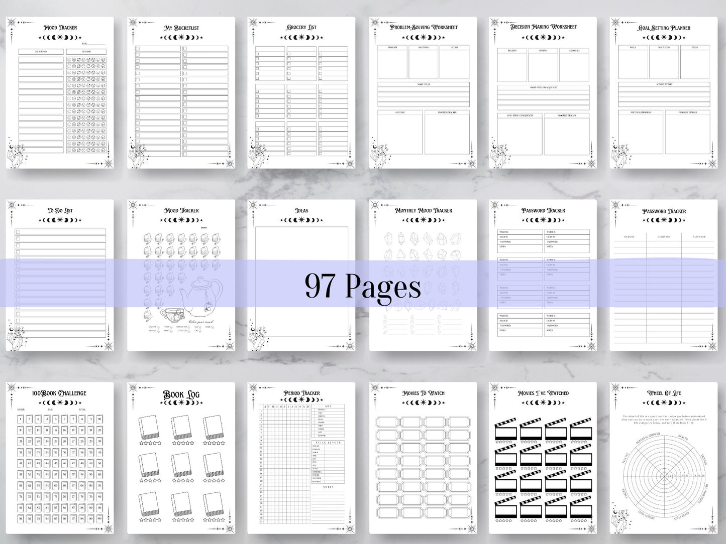 The most complete Witchy ADHD Planner Printable for Adults + BONUS