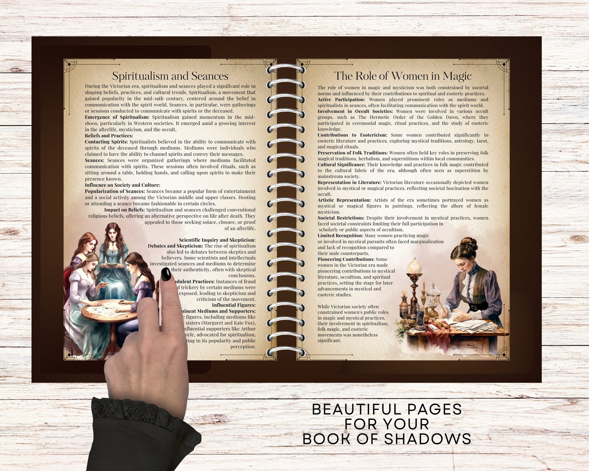 The Victorian Era Witchcraft. Basics. Beautiful grimoire pages. Printable.