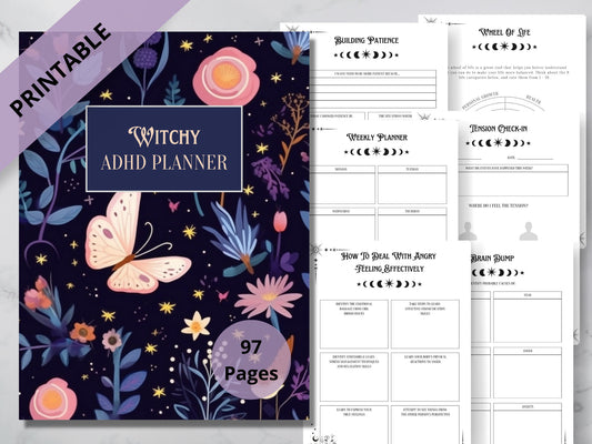 The most complete Witchy ADHD Planner Printable for Adults + BONUS
