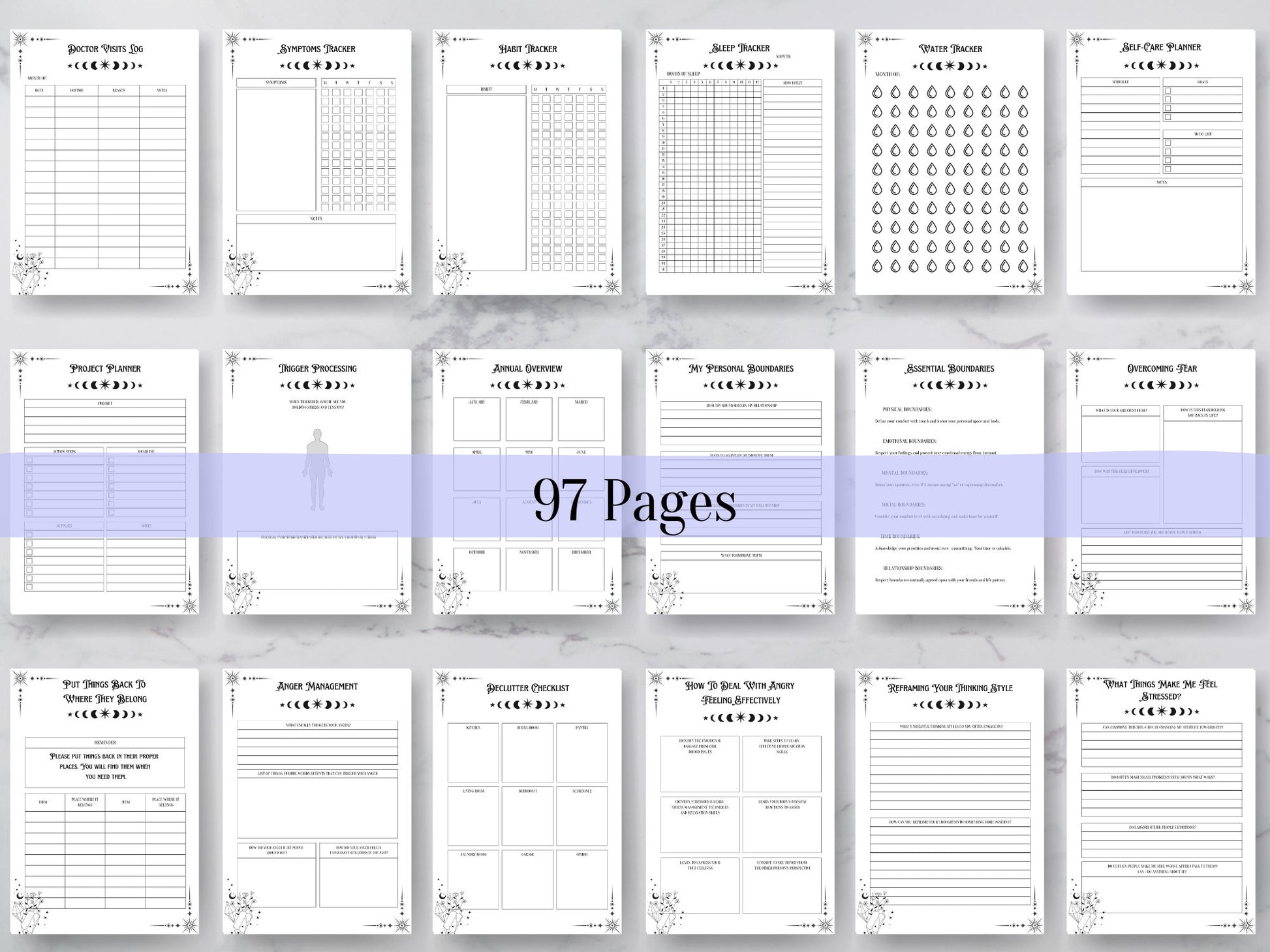 The most complete Witchy ADHD Planner Printable for Adults + BONUS