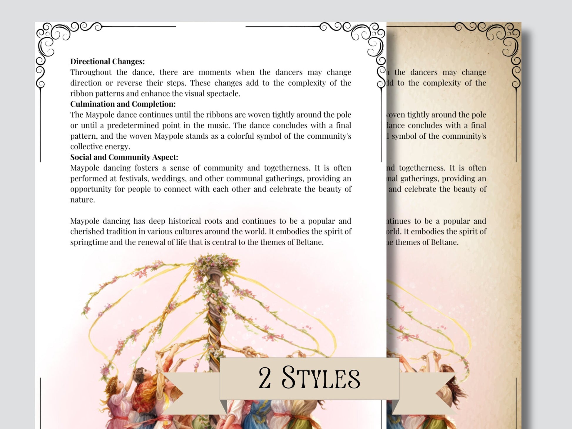 Beltane. Rituals and Ceremonies. Printable pages for your Grimoire or Book Of Shadows.