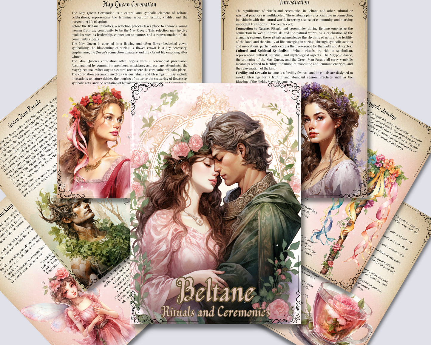 Beltane. Rituals and Ceremonies. Printable pages for your Grimoire or Book Of Shadows.