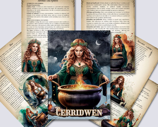 Cerridwen. Beautiful pages for your Grimoire or Book Of Shadows