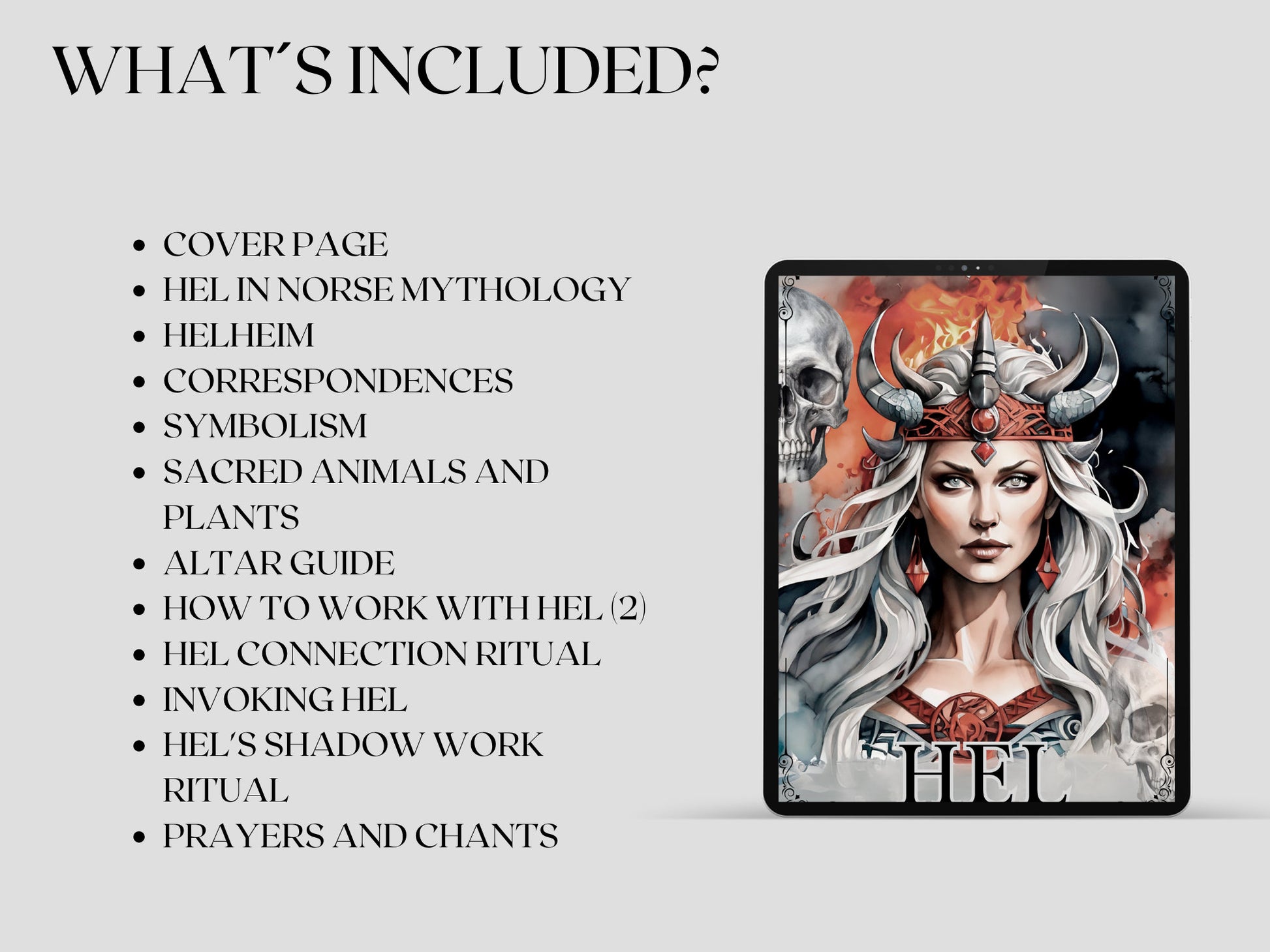 Hel. Norse Goddess. Beautiful pages for your Grimoire or Book Of Shadows. Printable.