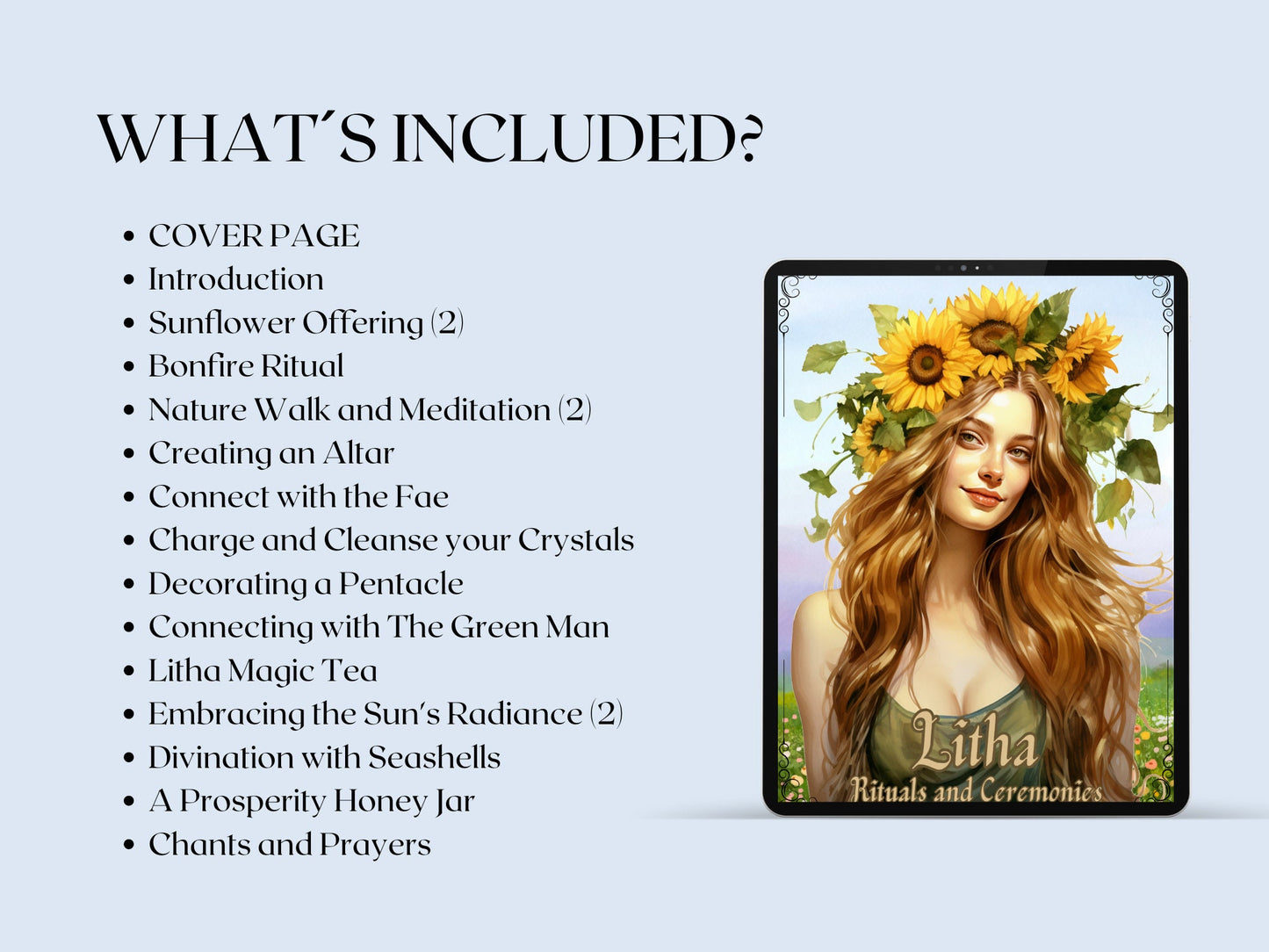Litha. Rituals and Ceremonies. Printable pages for your Book Of Shadows.