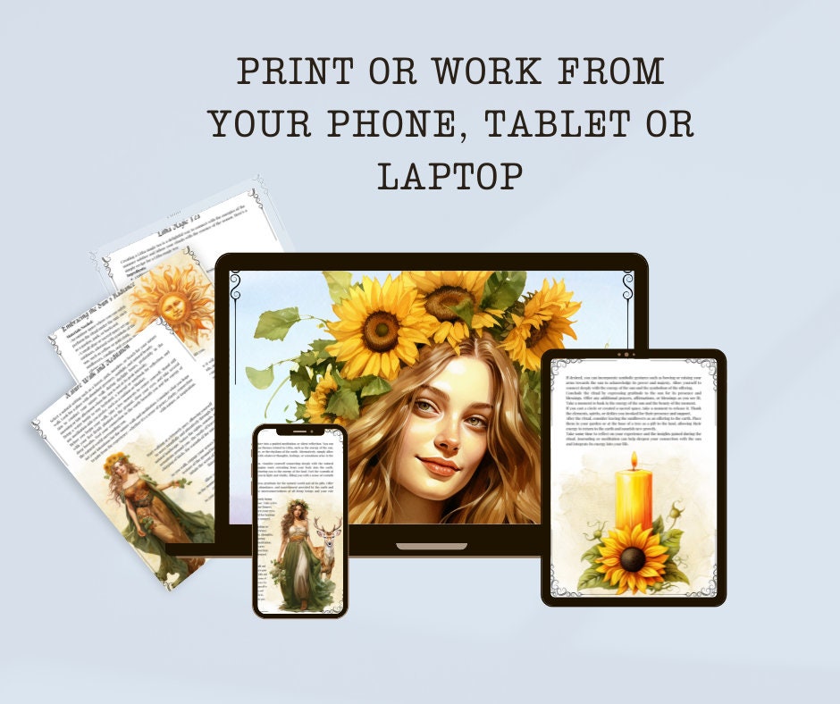 Litha. Rituals and Ceremonies. Printable pages for your Book Of Shadows.