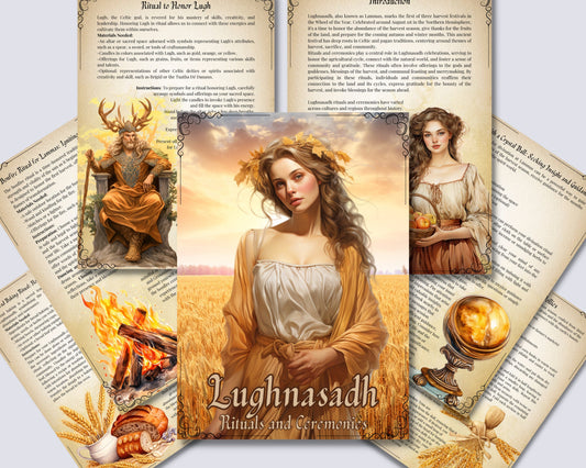 Lughnasadh. Lammas. Rituals and Ceremonies. Printable pages for your Book Of Shadows or Grimoire.