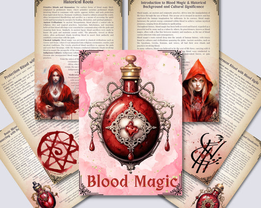 Blood Magic. The Basics. Beautiful pages for your Grimoire or Book of Shadows. Printable.