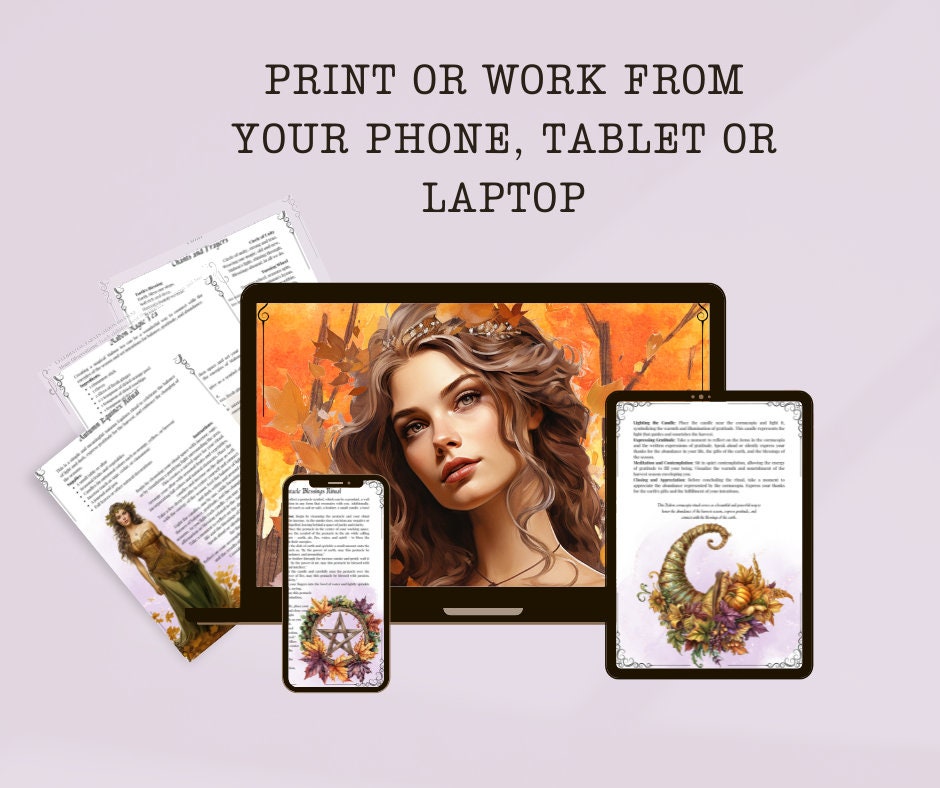 Mabon. Rituals and Ceremonies. Printable pages for your Book Of Shadows. Printable
