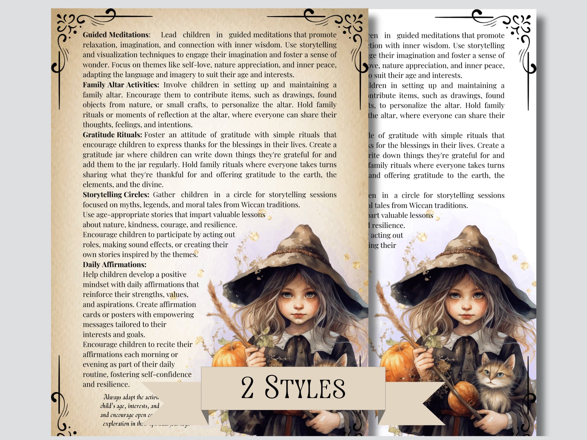 Wicca for Children. How to Teach Kids about Magick. Basics. Beautiful pages for your Grimoire or Book Of Shadows. Printable.