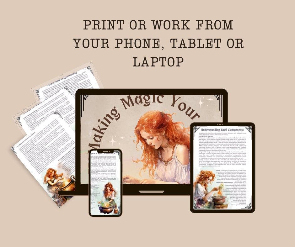 Making Magic Your Own: The Art of Spell Customization. Basics. Printable. Grimoire pages. Printable