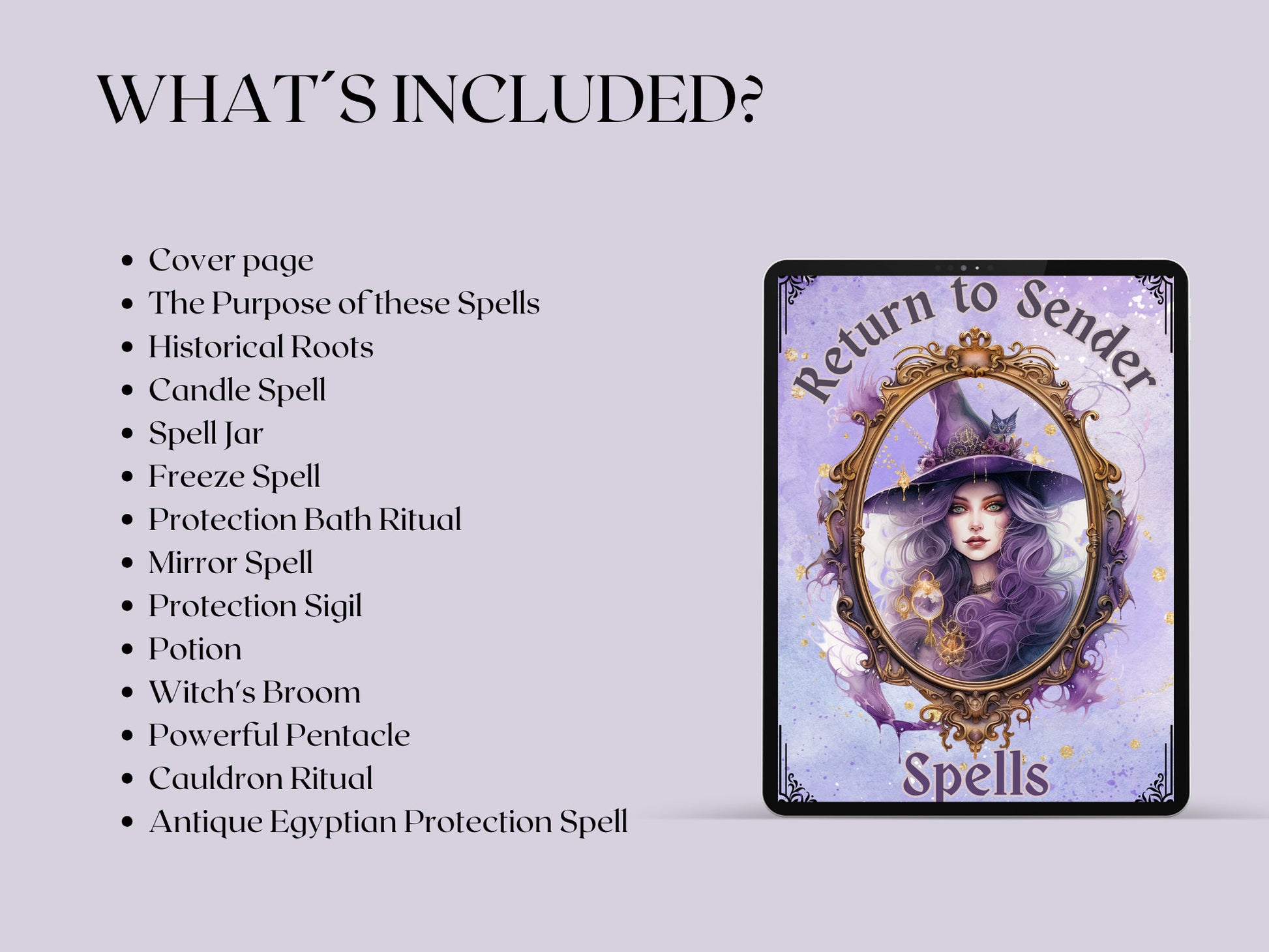 Return to Sender Spells Set. Beautiful Grimoire or Book Of Shadow Pages. Printable.