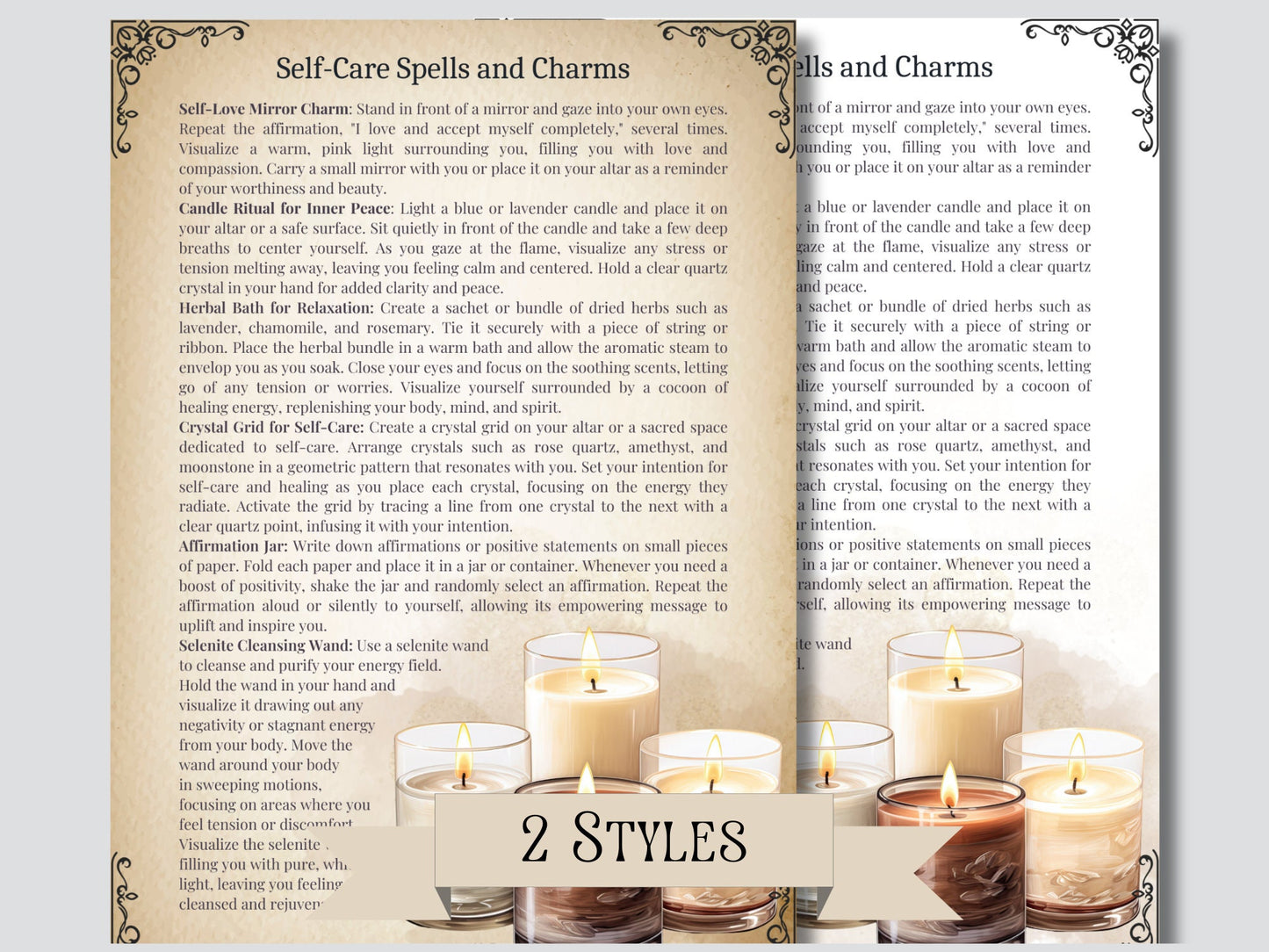 Magical Ways to Pamper, Soothe, and Care for Your Body and Spirit. Printable.