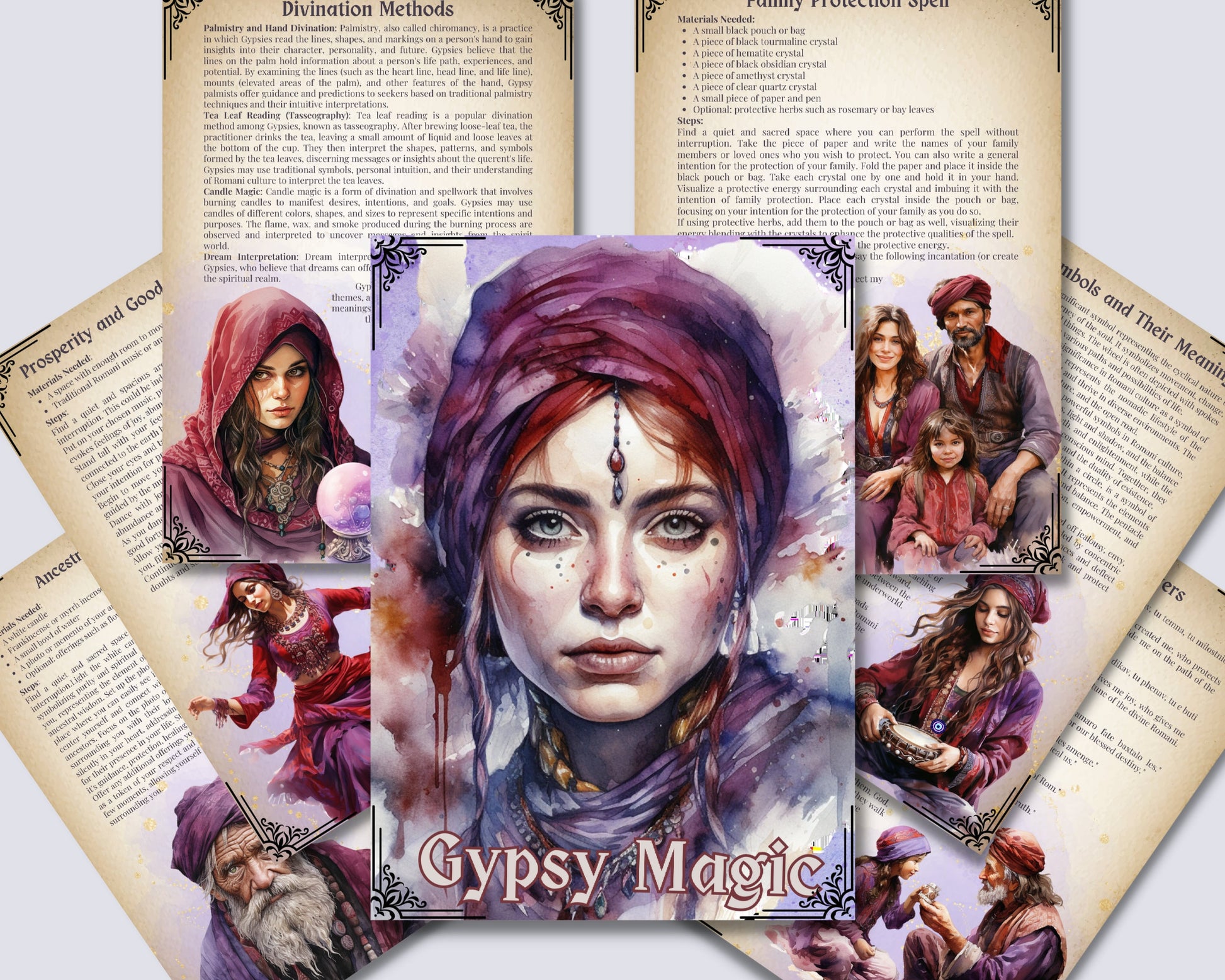Gypsy Magic. The Ultimate Basic Guide to Romani Witchcraft, Signs, Symbols, Talismans, Charms, Amulets, Tarot, Spells, and More. Printable