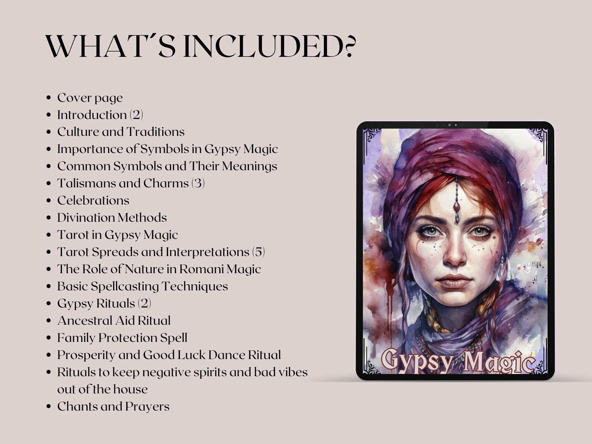 Gypsy Magic. The Ultimate Basic Guide to Romani Witchcraft, Signs, Symbols, Talismans, Charms, Amulets, Tarot, Spells, and More. Printable