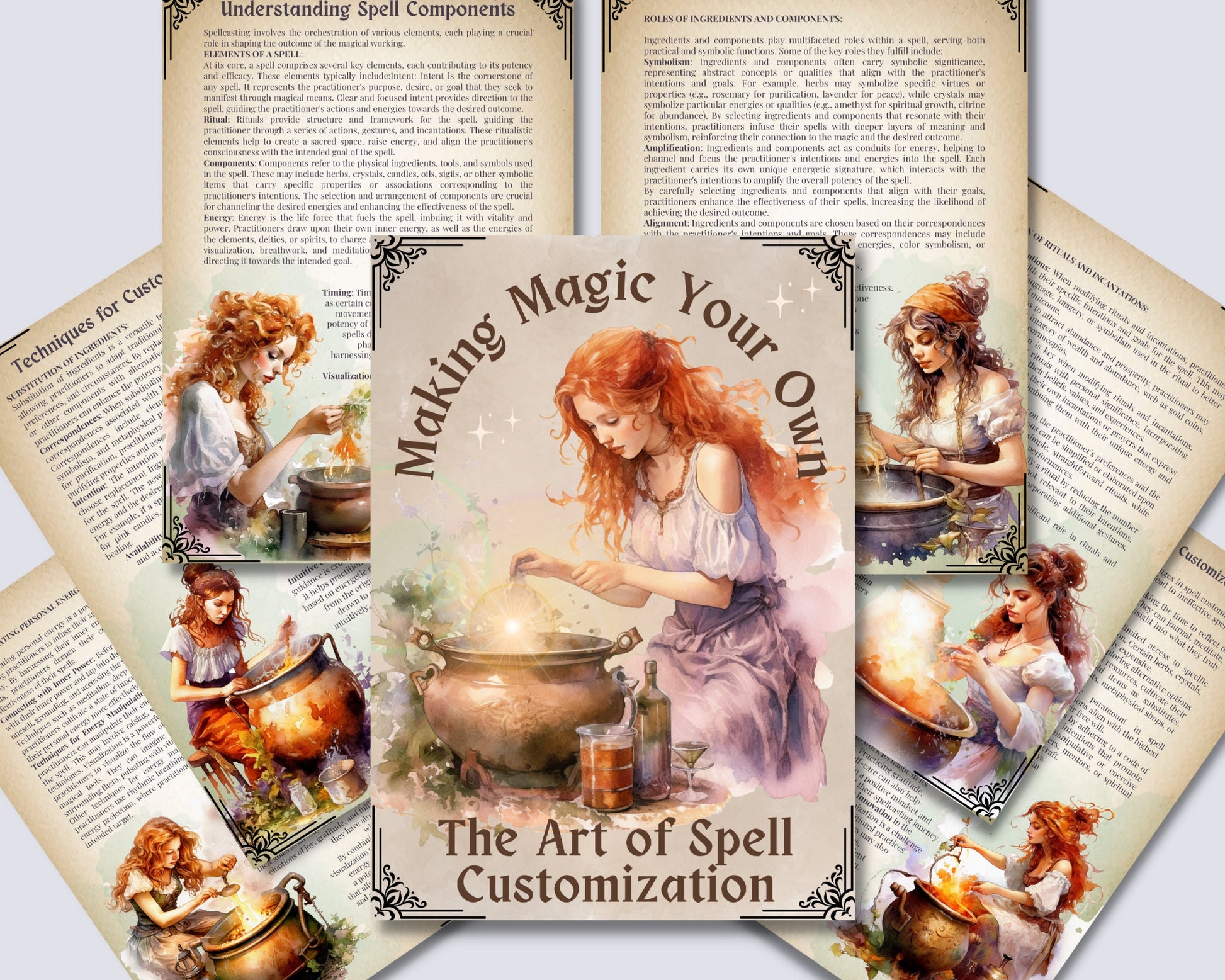 Making Magic Your Own: The Art of Spell Customization. Basics. Printable. Grimoire pages. Printable