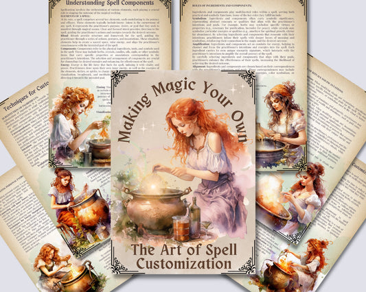 Making Magic Your Own: The Art of Spell Customization. Basics. Printable. Grimoire pages. Printable