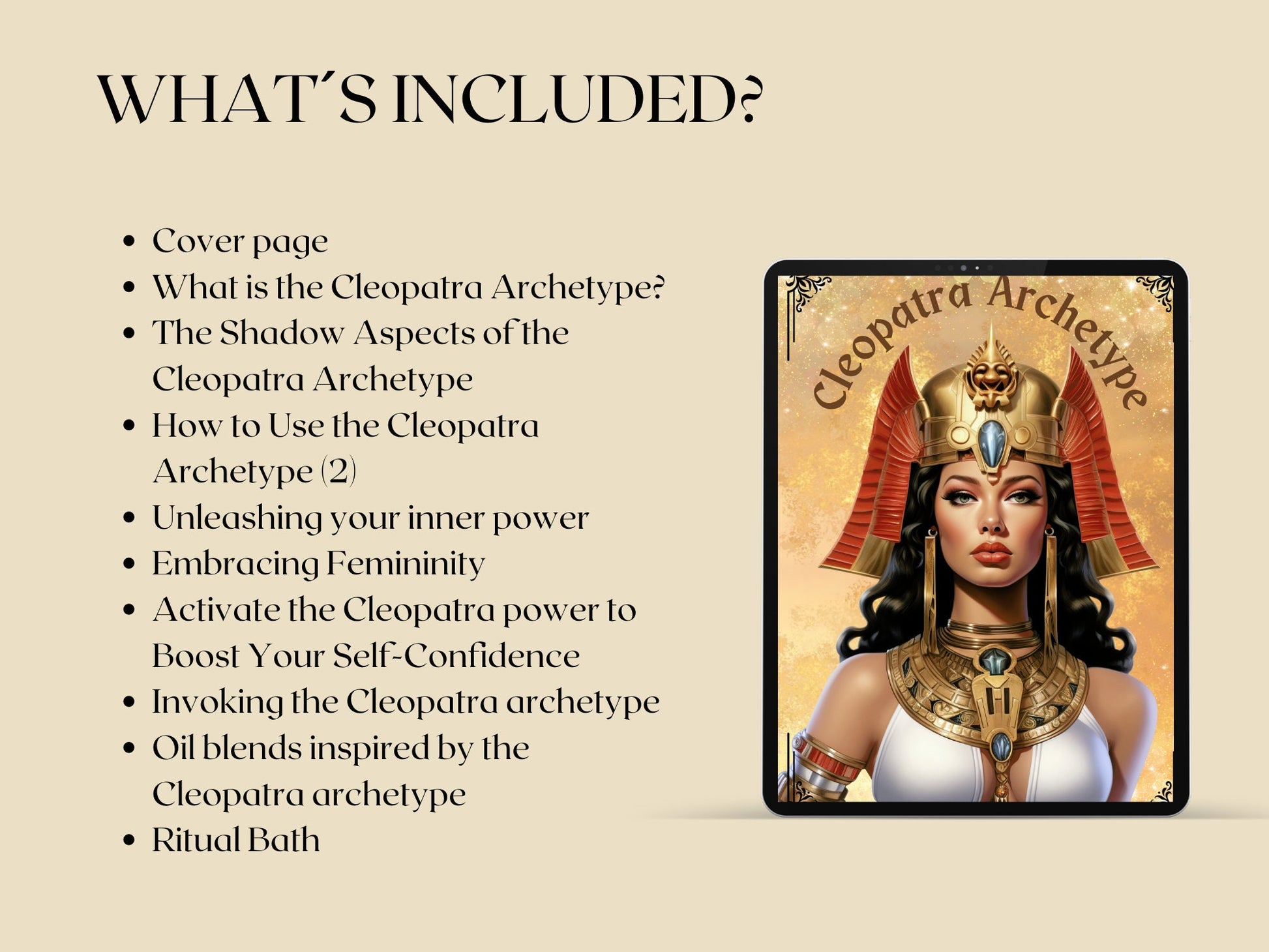 Cleopatra Archetype: Unleash Your Inner Power, Femininity, and Success. Printable.