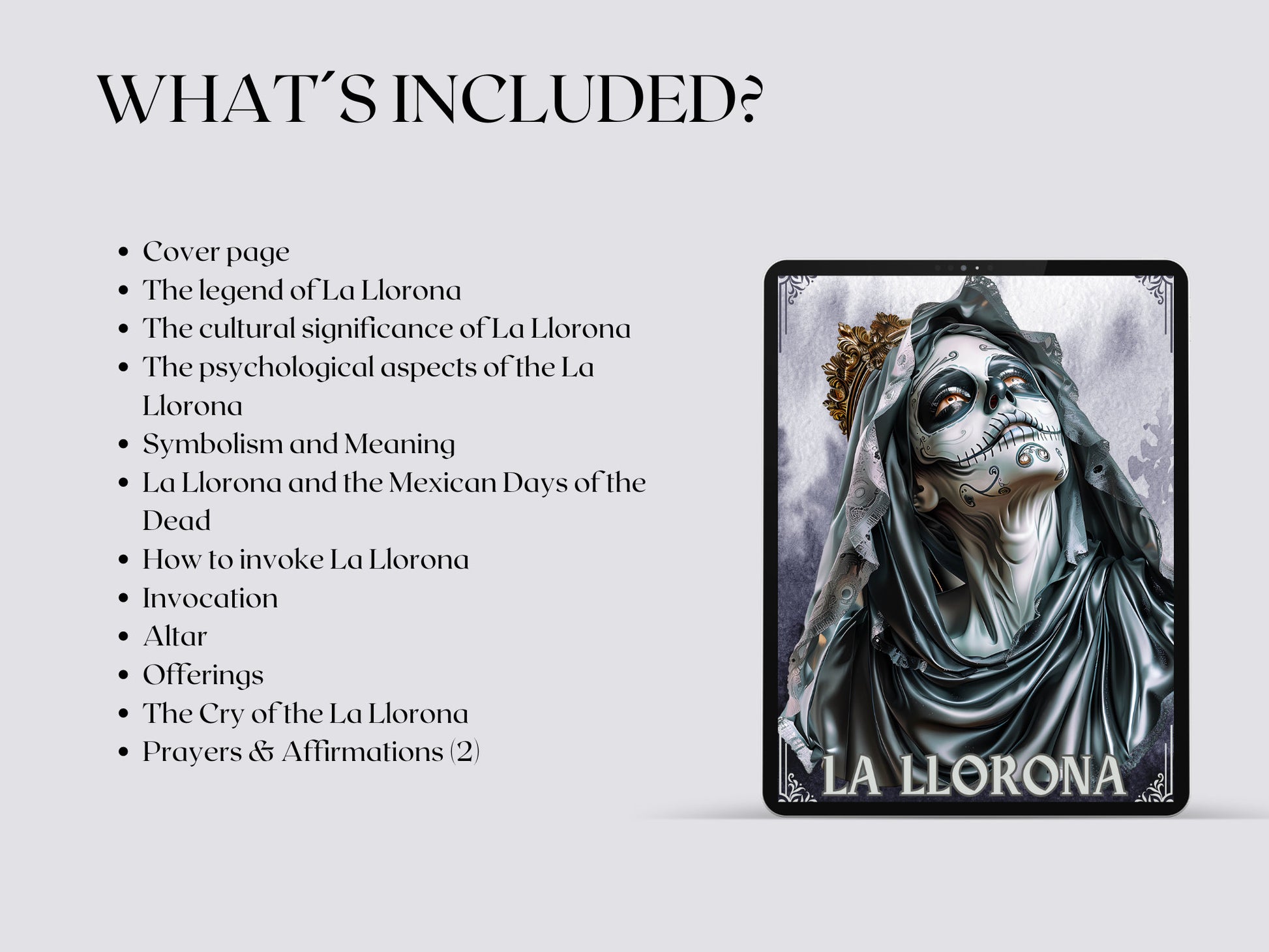 La Llorona. The Weeping Woman. Mexican Legend. Beautiful pages for your Book Of Shadows.