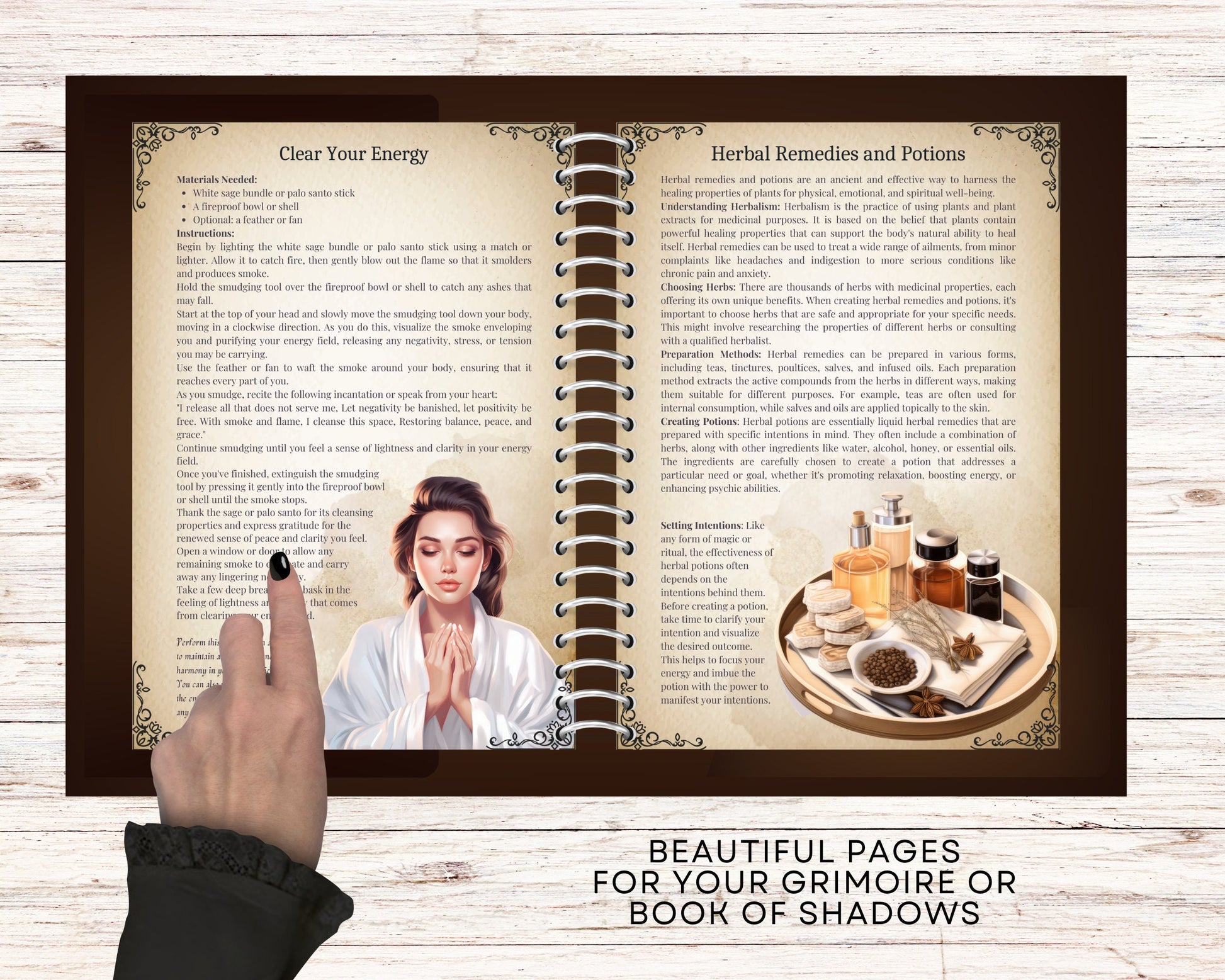 Magical Ways to Pamper, Soothe, and Care for Your Body and Spirit. Printable.
