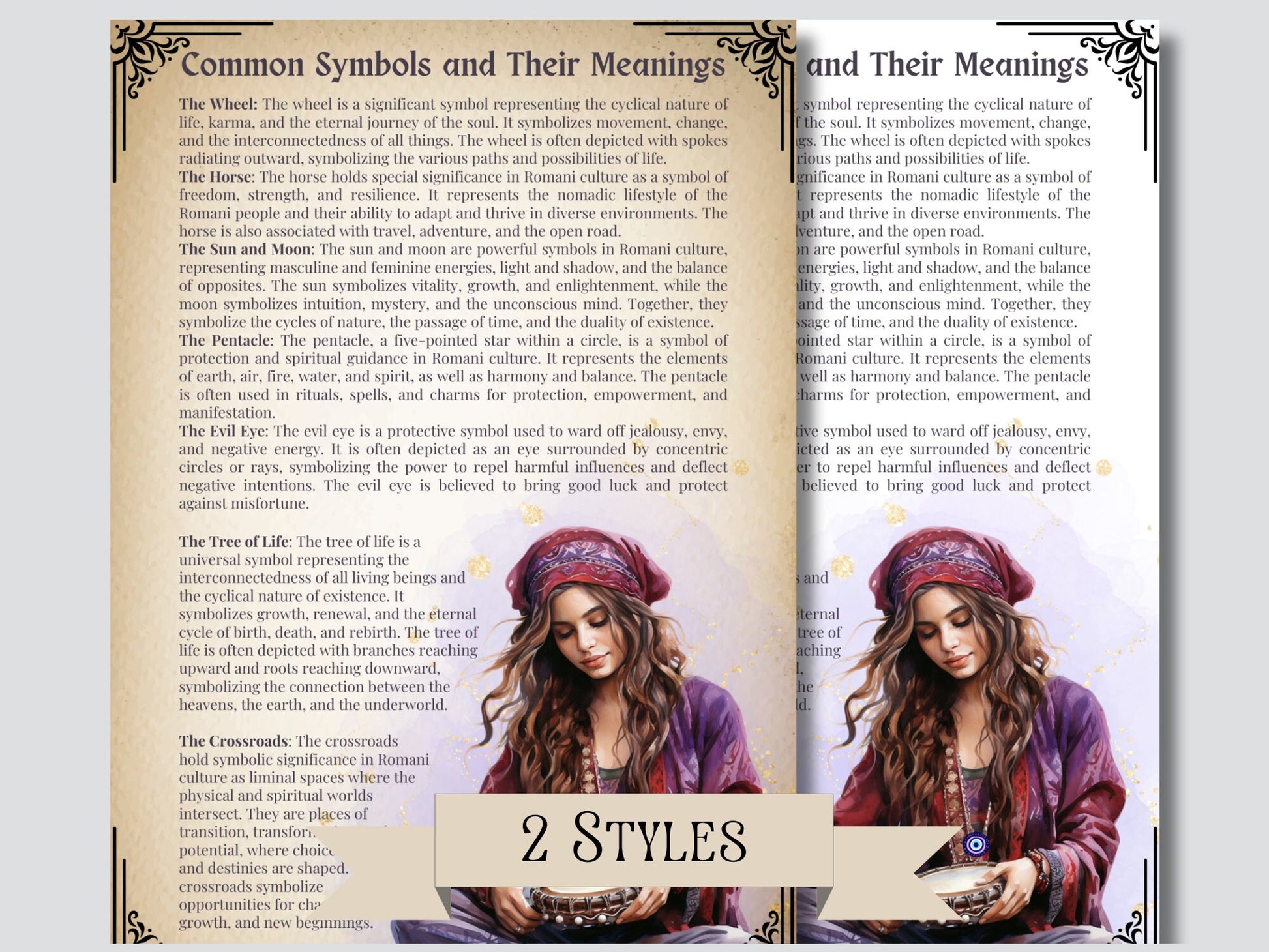 Gypsy Magic. The Ultimate Basic Guide to Romani Witchcraft, Signs, Symbols, Talismans, Charms, Amulets, Tarot, Spells, and More. Printable