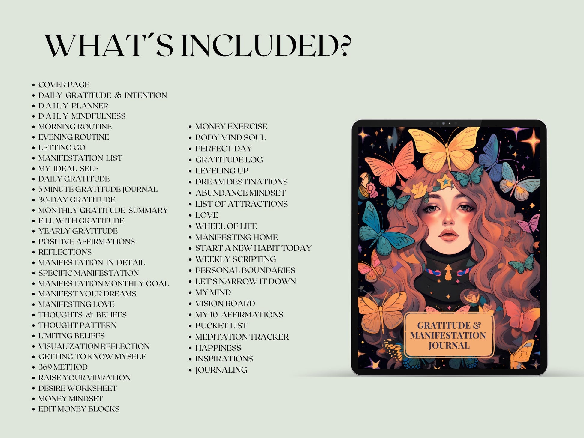 Gratitude & Manifestation Planner. Printable.